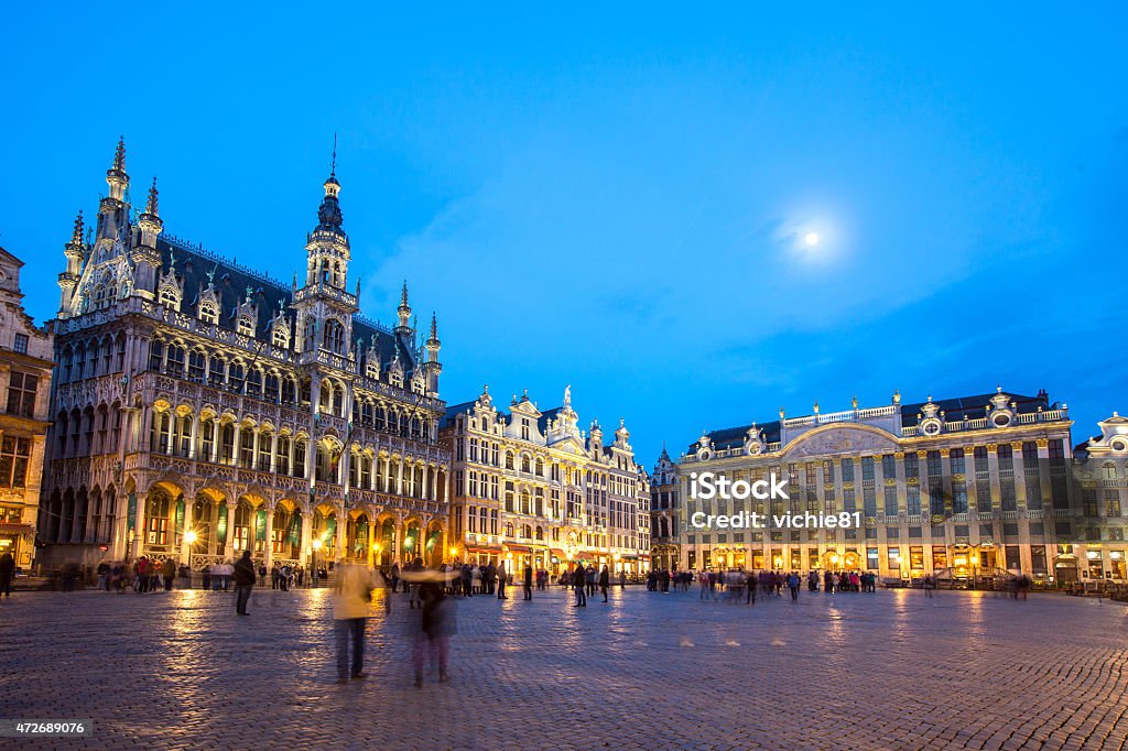 Grand Place Brussels, Belgium Grand Place Brussels, Belgium at dusk. Brussels-Capital Region Stock Photo