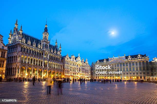 Grand Place Brussels Belgium Stock Photo - Download Image Now - Brussels-Capital Region, Grand Place - Brussels, Town Square