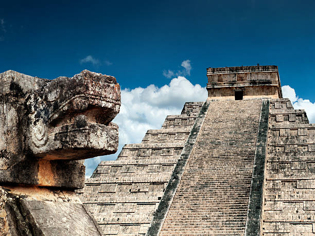 istock Mayan pyramid with Sacred Snake in Chichen-Itza, Mexico 472689996