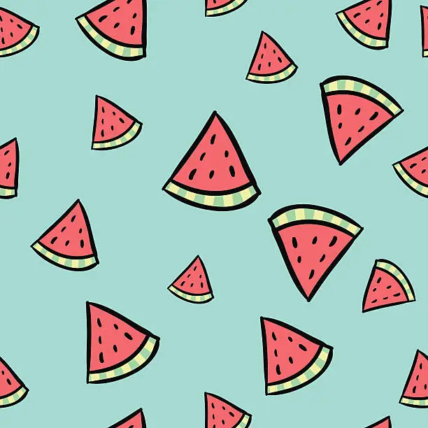 Vector illustration of watermelon pattern