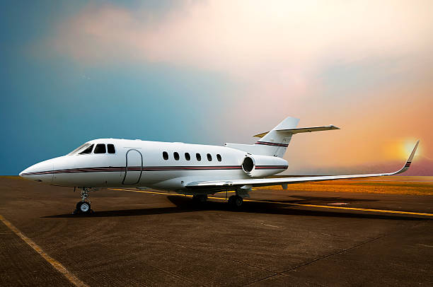 istock Private jet airplane parking at the airport. 472691994