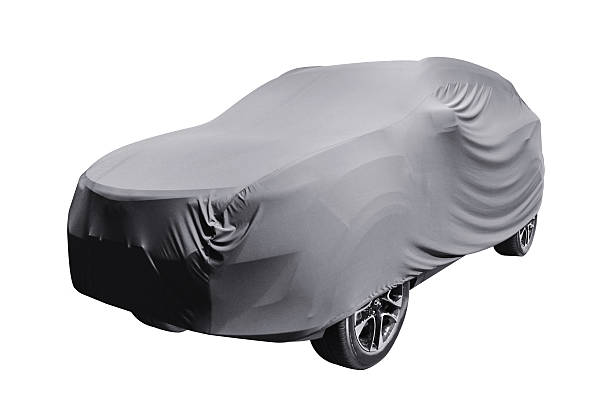 The Silk Covering Car stock photo