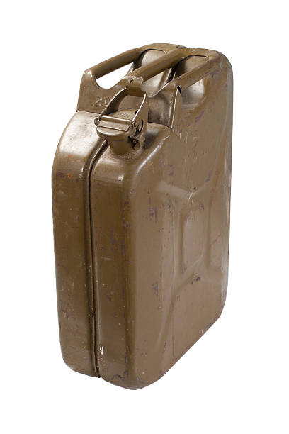 istock old green jerrycan isolated on white background 472693448