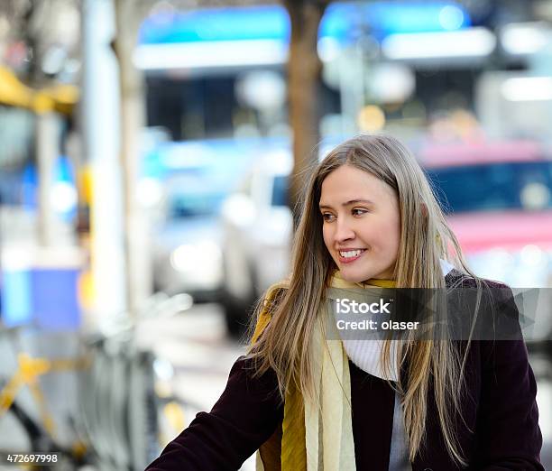 Swedish Girl In Park Stock Photo - Download Image Now - 2015, Adult, Bicycle