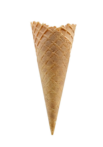 istock Empty wafer cone of icecream isolated on white background 472702372