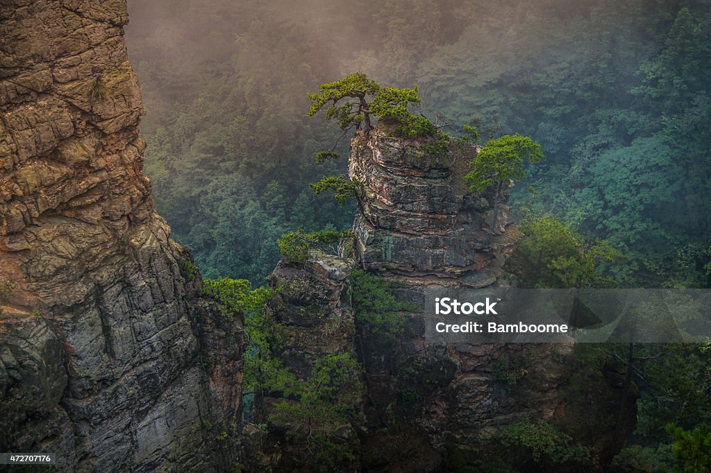 Zhangjiajie Zhangjiajie mountain, wulingyuan park, hunan, china 2015 Stock Photo