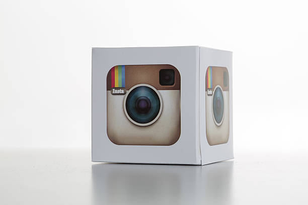 instagram ikona na whitebackground - business facebook puzzle cube strategy zdjęcia i obrazy z banku zdjęć