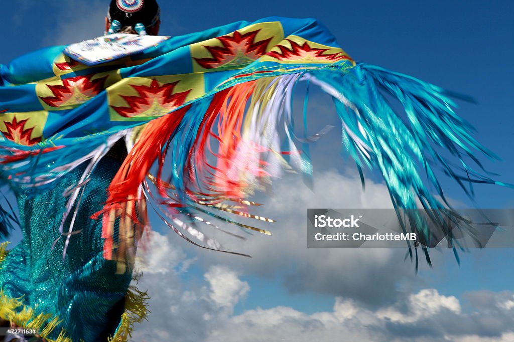 Lakota Indian dancing Indian dancing in traditional clothes Indigenous North American Culture Stock Photo