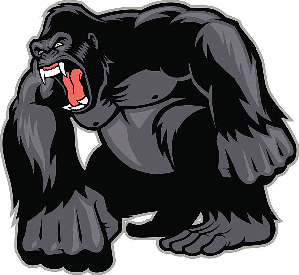 Big Gorilla Mascot Stock Illustration - Download Image Now - Gorilla,  Cartoon, 2015 - iStock