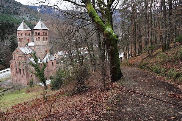 abadia de murbach, alsácia - murbach imagens e fotografias de stock