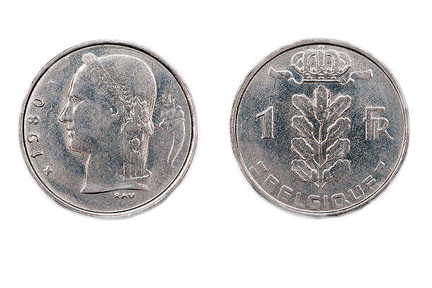 istock Belgian one Franc coin 1980 472717450