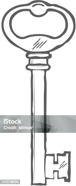 Key Vector Handrawn Hand Drawn Key Isolated On White Background Vector Stock Illustration ...