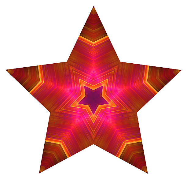 Pentagonal colored star stock photo