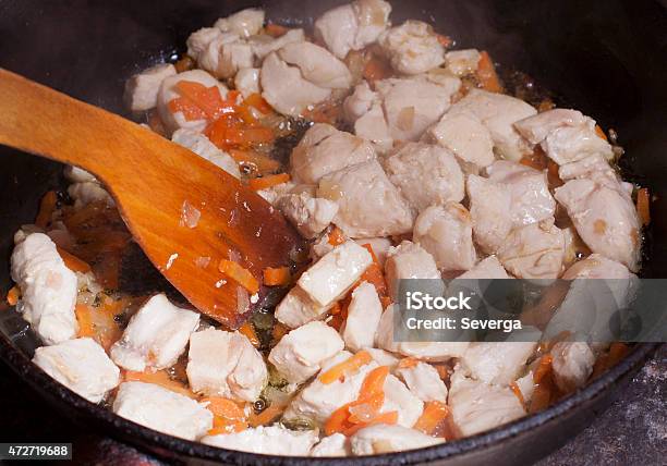 Grilled Meat With Vegetables Stock Photo - Download Image Now - 2015, Carrot, Chicken Meat