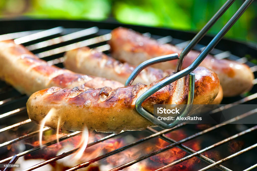 Grilled Sausage - Royaltyfri Korv Bildbanksbilder