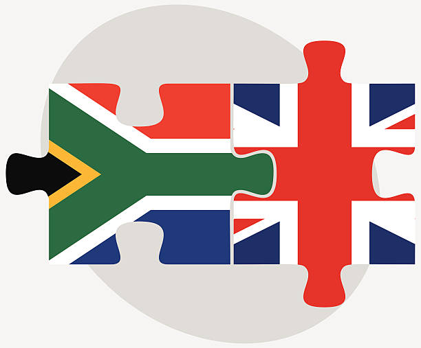 south africa and united kingdom flags in puzzle - ireland south africa 幅插畫檔、美工圖案、卡通及圖標