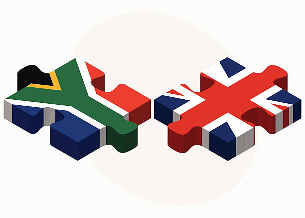 south africa and united kingdom flags in puzzle - ireland south africa 幅插畫檔、美工圖案、卡通及圖標