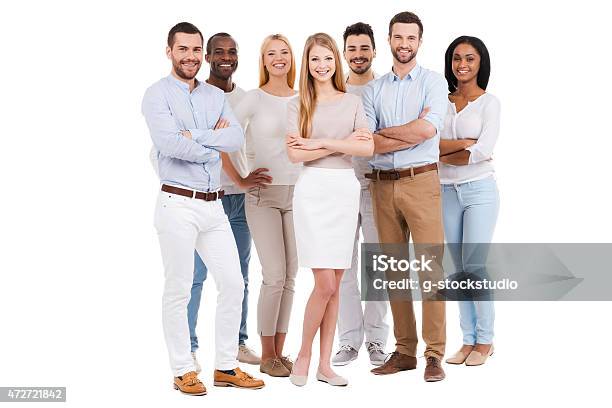 Proud To Be A Team Stock Photo - Download Image Now - Group Of People, Business Person, Studio Shot