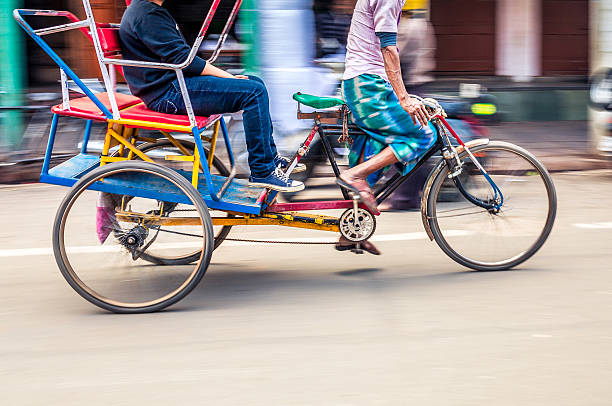 Rickshaw de táxi - foto de acervo