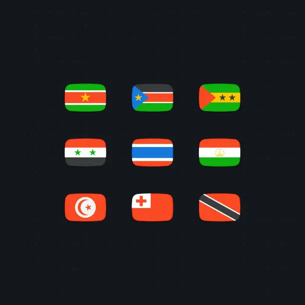 Vector illustration of Flag of world