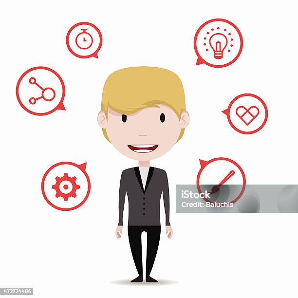 Business Man Stock Illustration - Download Image Now - 2015, Adult, Business