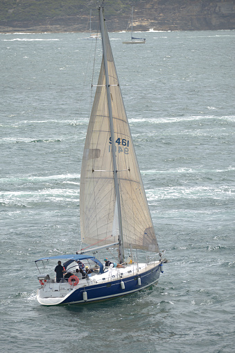 honeymoon couple sailing on a luxury sloop in the Virgin Islands