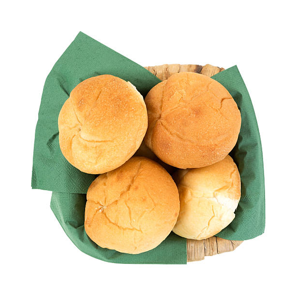 istock Bulkie rolls on napkins in a basket 472728460