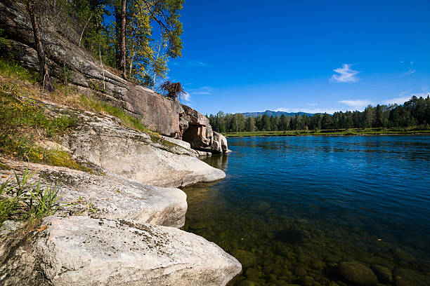 istock Summer mountain river. Altay river Biya 472729414