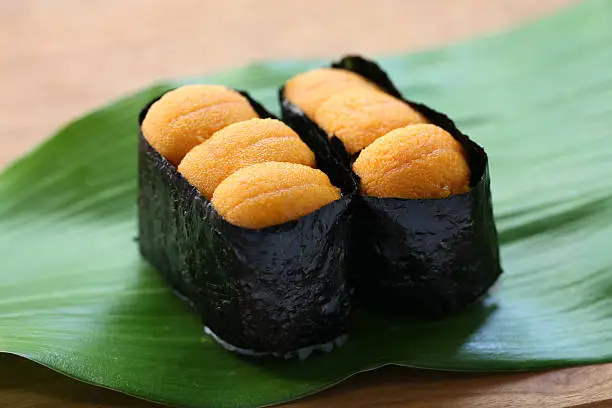 gunkanmaki is a nori wrapped special type of nigirizushi(hand pressed sushi).