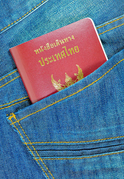 passeport de la poche arrière - security check airport safety customs photos et images de collection