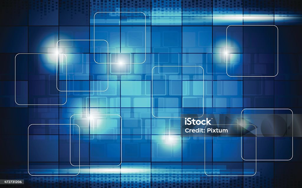 Abstract Technology Rectangle Pattern Background Stock Illustration ...