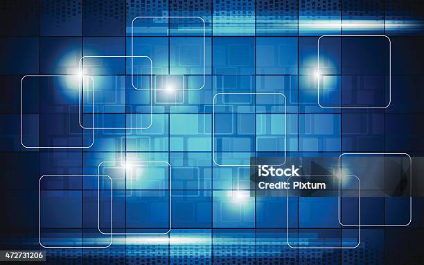 Tech Rectangle Design Abstract Technology Rectangle Pattern Background Stock Illustration ...