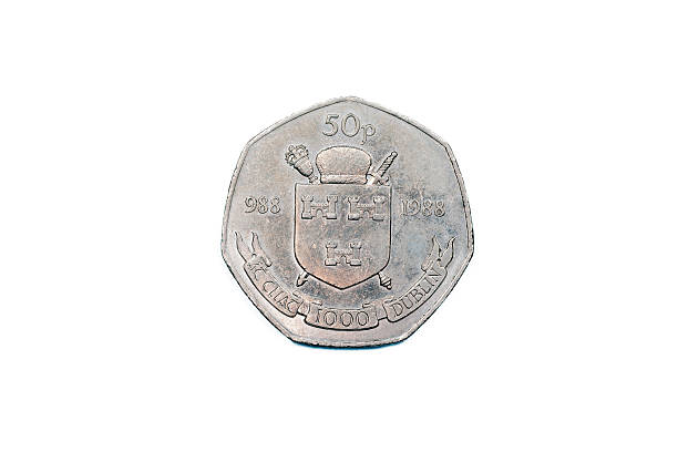 Irish Fifty pence coin Dublin Millenium 1988