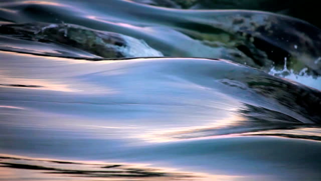 Flowing water and wave time laps looping