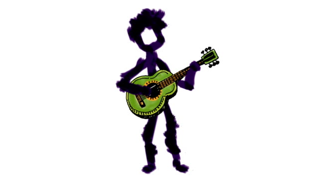 Guitar player cartoon