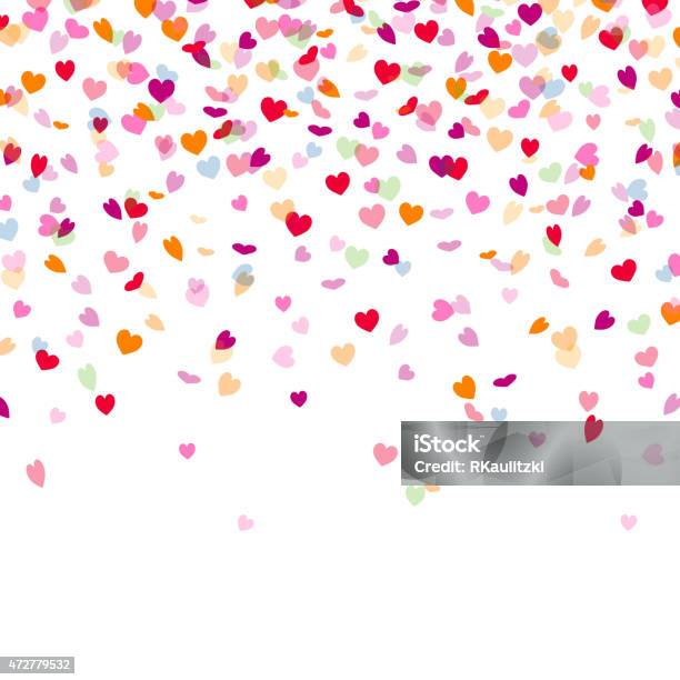 Vector Background With Heart Confetti Stock Illustration