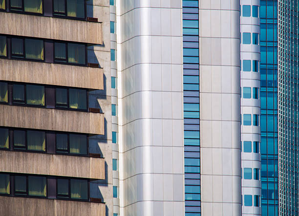 istock Facades of dynamic skyscrapers in  Frankfurt, Germany 472784848