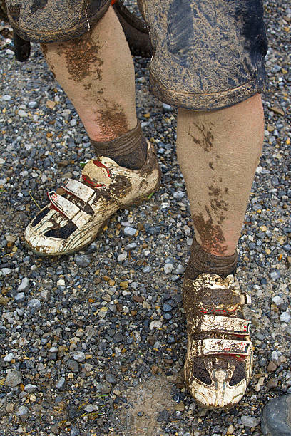 istock Muddy Mountain Bike Racer 472786232