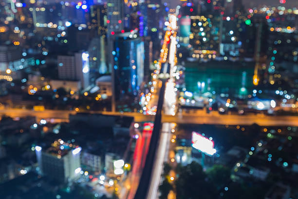 istock Abstract blur bokeh of modern City cross 472786244