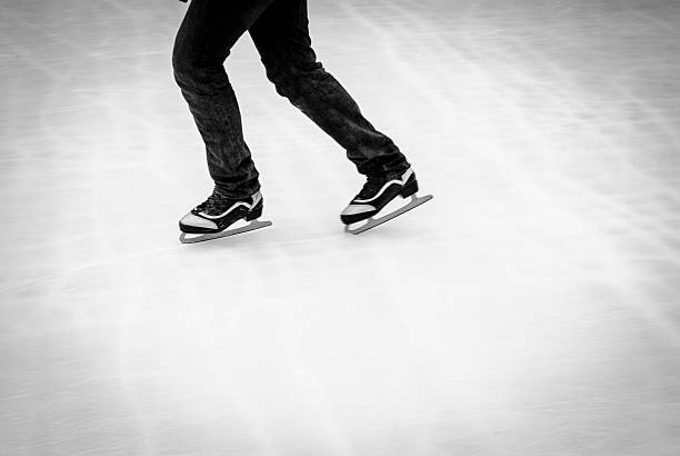 istock Ice skater. Photograph in black and white 472791064