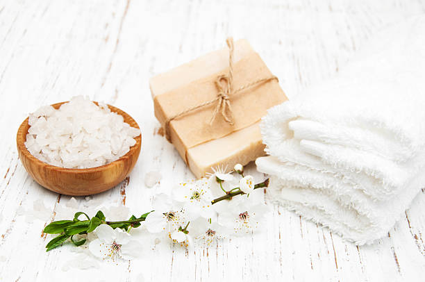 istock Cherry blossom and handmade soap 472791612