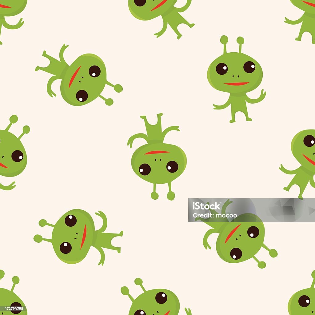 Simple Pattern Alien Computer Background Space Alien Cartoon Seamless Pattern Background Stock Illustration ...