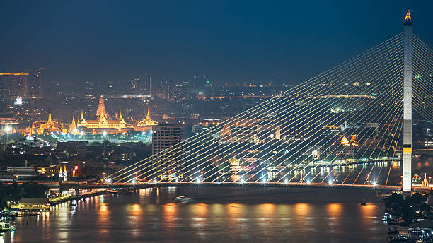 istock Bangkok (Rama 8 Bridge) with Thailand grand palace 472795572