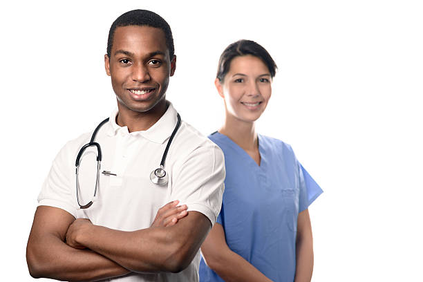 istock Confident Medical Professionals Isolated on White 472800154