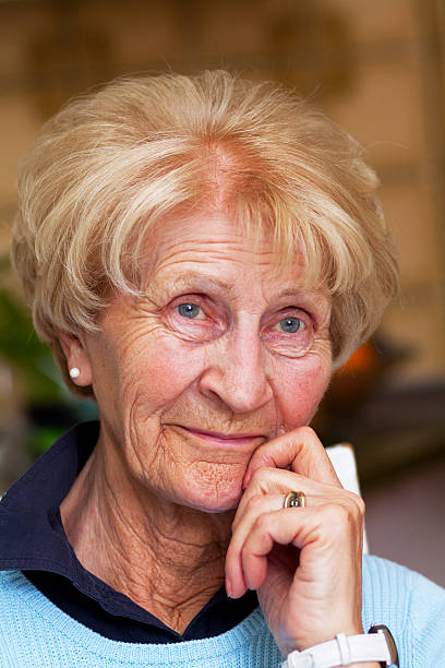 istock Happy caucasian senior woman 472801610