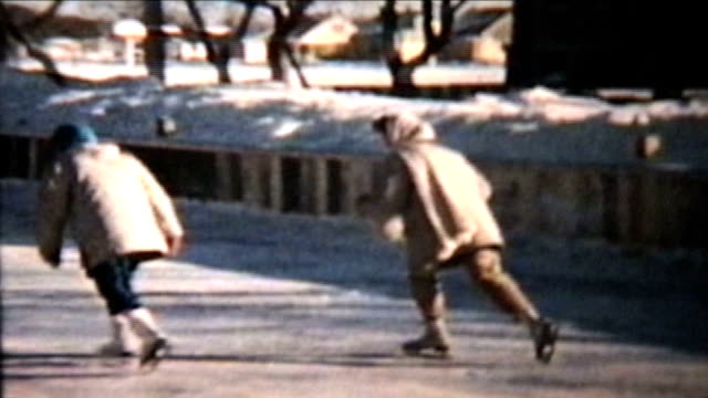 Ice Skating At The Local Rink (1960 Vintage 8mm)