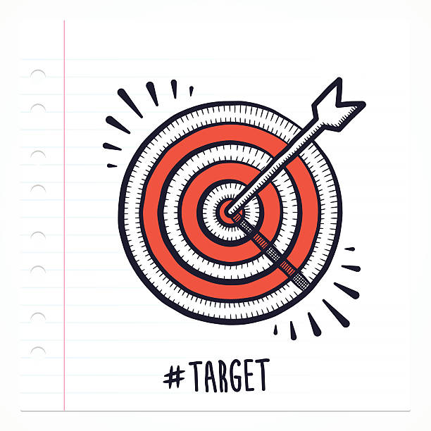 doodle быков глаз» - dartboard bulls eye darts pattern stock illustrations