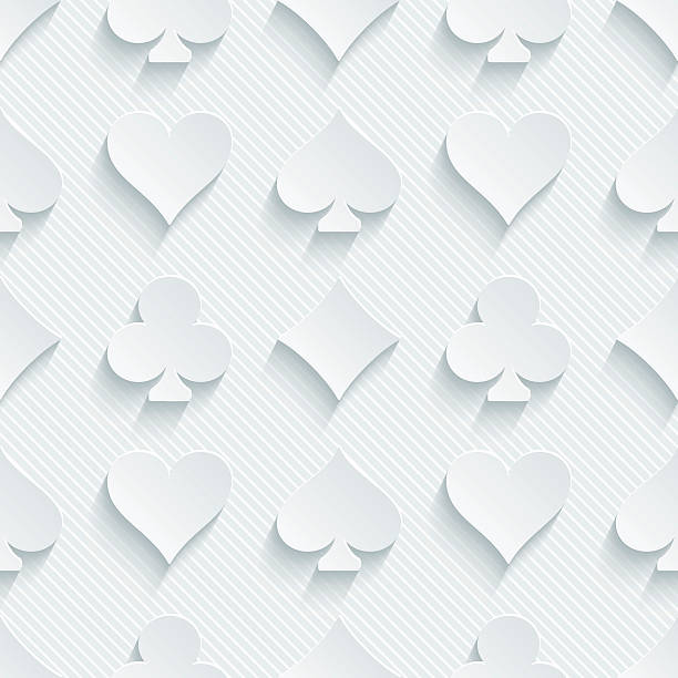 White seamless 3D wallpaper pattern vector art illustration