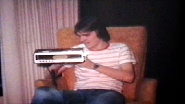 Teenager Gets Clock Radio For Birthday (1978 Vintage 8mm)