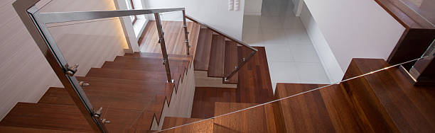 istock Wooden staircase in exclusive house 472809874